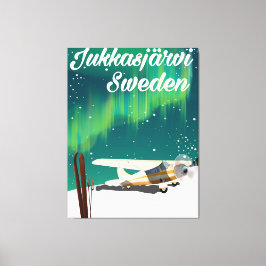 Jukkasjärvi Zweden poster voor de buitenlanders Canvas Afdruk