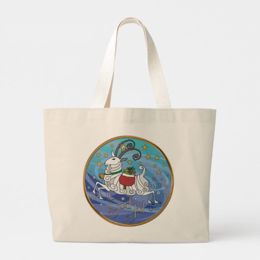 Julbock Yuletide Canvas tas (Achterkant)