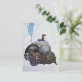 Julbocken die Geit Yule berijden Briefkaart (Staand voorkant)