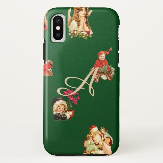  jule, kerstpatroon, Victoriaans, art nouv Case-Mate iPhone Case (Achterkant)