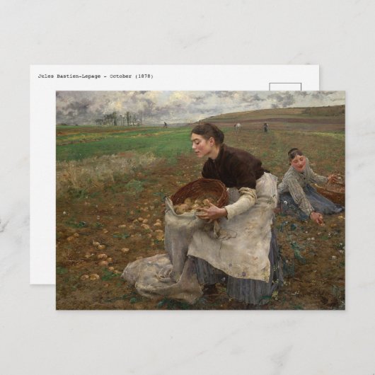 Jules Bastien-Lepage - Carte postale d'octobre (Devant / Derrière)