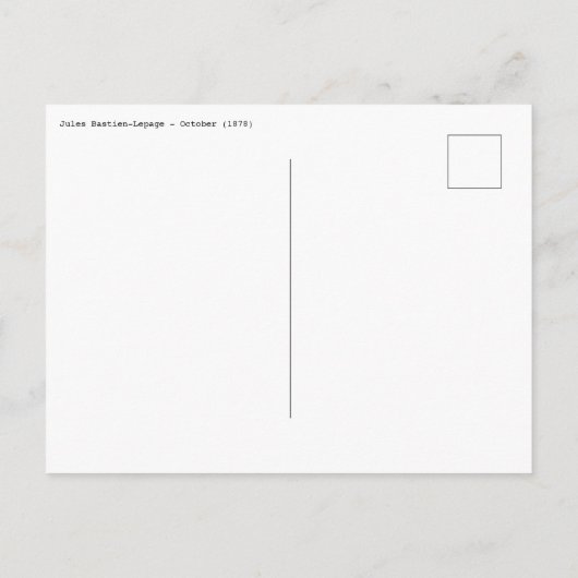 Jules Bastien-Lepage - Carte postale d'octobre (Dos)