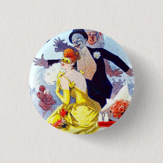 Jules Cheret Carnaval Button (Voorkant)