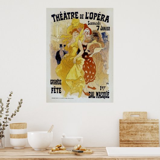 Jules Cheret ~ Theater de L'Opera Poster (Keuken)