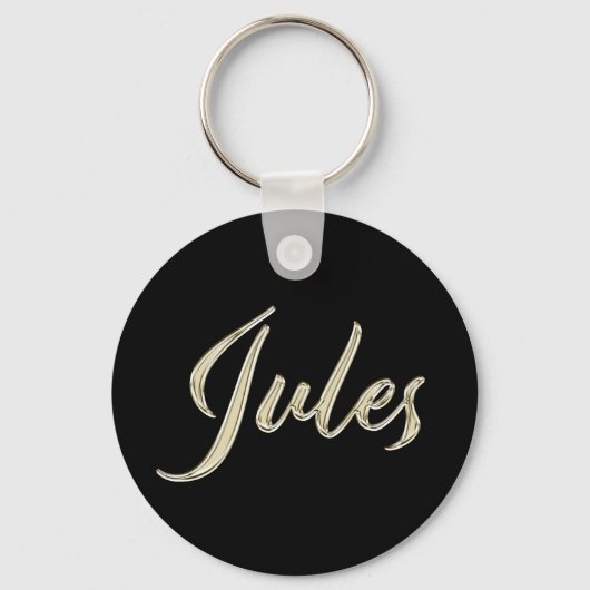 Jules Name whitegold Button Porte-clés (Recto)