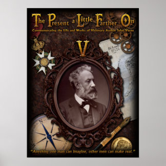 Jules Verne HerdenkingsPoster Poster