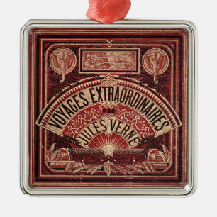 JULES VERNE "VOYAGES EXTRAORDINAIRES" (1878) METALEN ORNAMENT