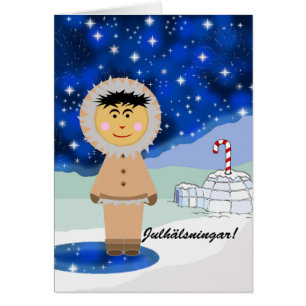 Julhälsningar voeux de Noël en suédois