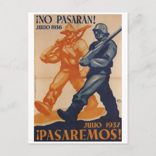 juli 1937. We zullen pass_Propaganda Poster krijge Briefkaart (Voorkant)