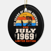  juli 1969 53 jaar oude Geviste Lover 53e Keramisch Ornament (Links)