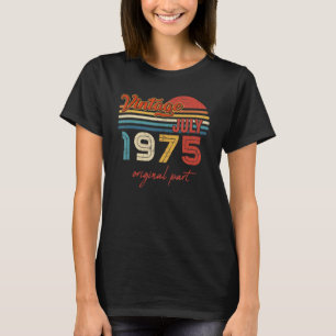 juli 1975 origineel deel 47 jaar oud t-shirt