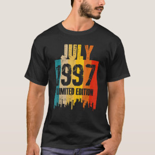 Juli 1997 25 jaar oude verjaardag t-shirt