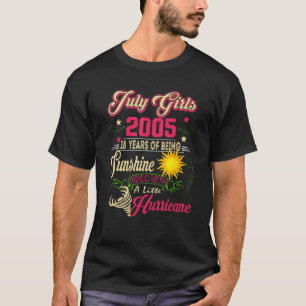Juli 2005 2005th Verjaardag Juli Meisjes 2005 18 J T-shirt