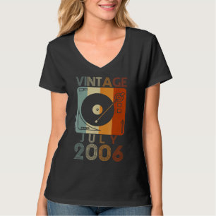 Juli 2006 16e Verjaardag Vintage Retro 16 Jaar Ol T-shirt