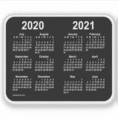 Juli 2020 do juni 2021 Kalender door Janz Black Sticker (Voorkant)