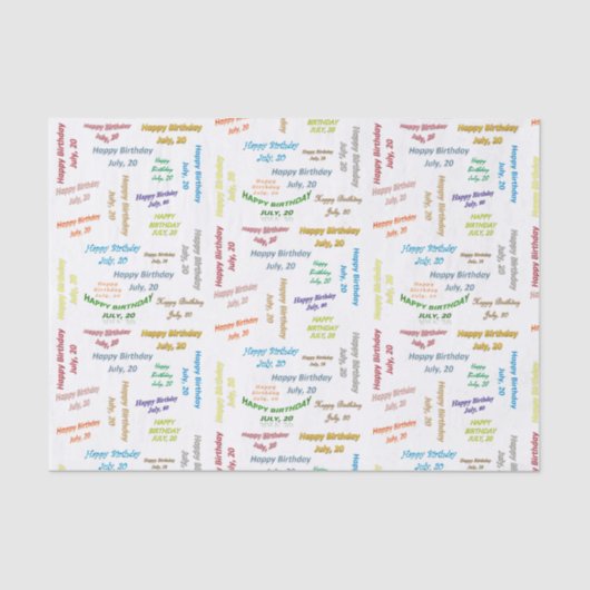 Juli, 20-jarig Weefselpapier Tissuepapier (Voorkant)