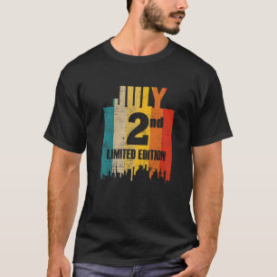 Juli 2 Beperkte Uitgave 2 de Tweede Dag Maand 7 Re T-shirt