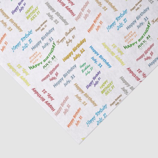 Juli, 31 Birthday Weefboek Tissuepapier (Detail)