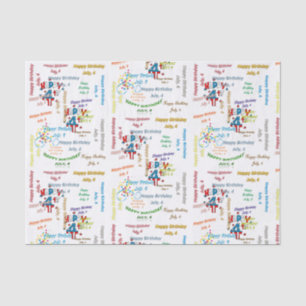 Juli, 4 Maandag Weefselpapier Tissuepapier