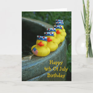 Juli 4e verjaardag Rubber Duckies Card Kaart