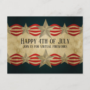 juli 4th Bunting en Stars Briefkaart