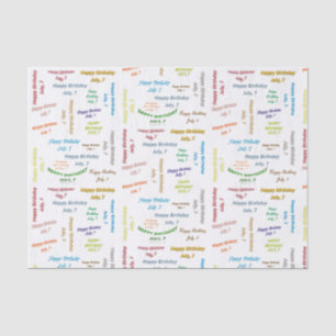 Juli, 7-jarig Weefselpapier Tissuepapier