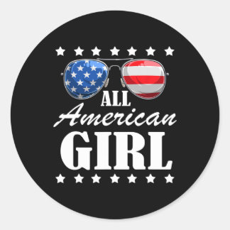 Juli Amerika Onafhankelijkheidsdag Patriot USA Vro Ronde Sticker