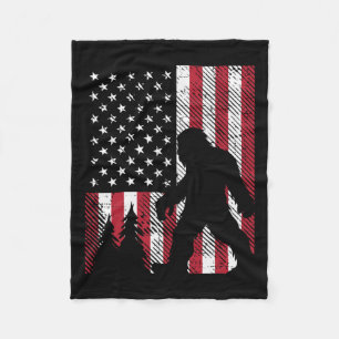 Juli Bigfoot Sasquatch Amerikaanse vlag Patriottis Fleece Deken