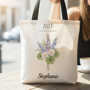 Juli Dolfijn Waterlelie Geboortemaand Bloem Draagtas