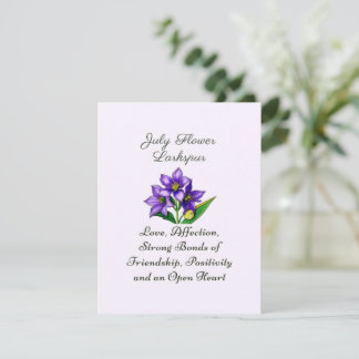 Juli Geboortemaand Bloem Larkspur Floral Art