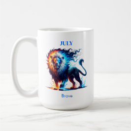 Juli Geboortemaand Spirit Animal Lion Gift Koffiemok