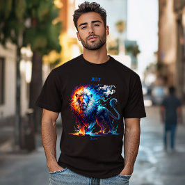 Juli Geboortemaand Spirit Animal Lion Gift T-shirt