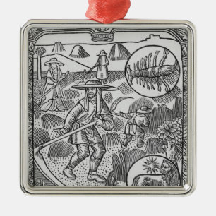 Juli, hooi, kanker metalen ornament