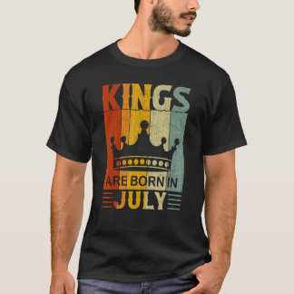 Juli Maand Jongens Dag Party Koningen worden gebor T-shirt