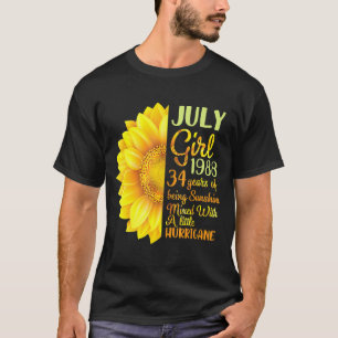 Juli Meisje 1988 34 Jaar van de Zonneschijn Mixed  T-shirt