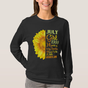 Juli Meisje 1988 34 Jaar van de Zonneschijn Mixed  T-shirt