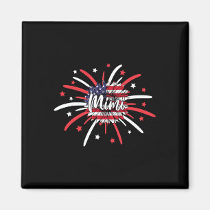 Juli Mimi Zonnebloem Amerikaanse Vlag Vuurwerk Magneet