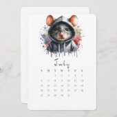 Juli Stand-alone Kalender Muis Splash Art Menu (Voorkant / Achterkant)