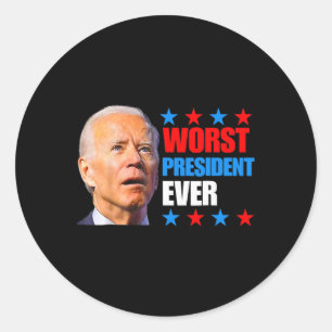 Juli Trump 2024 Verkiezing Slechtste President ooi Ronde Sticker