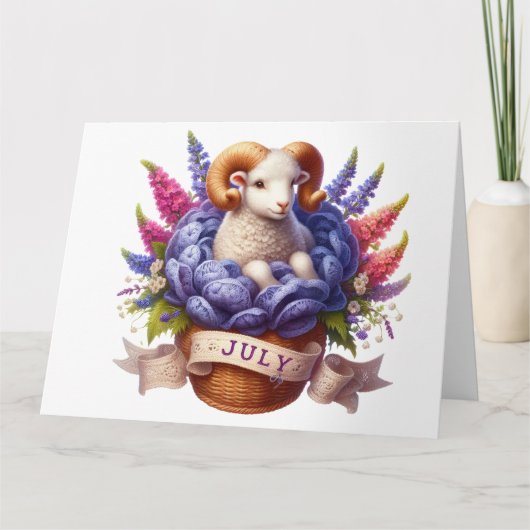 Juli Verjaardag Kaart (Voorkant)