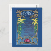 Juli Verjaardag Ruby en Goldenrod Briefkaart (Voorkant / Achterkant)