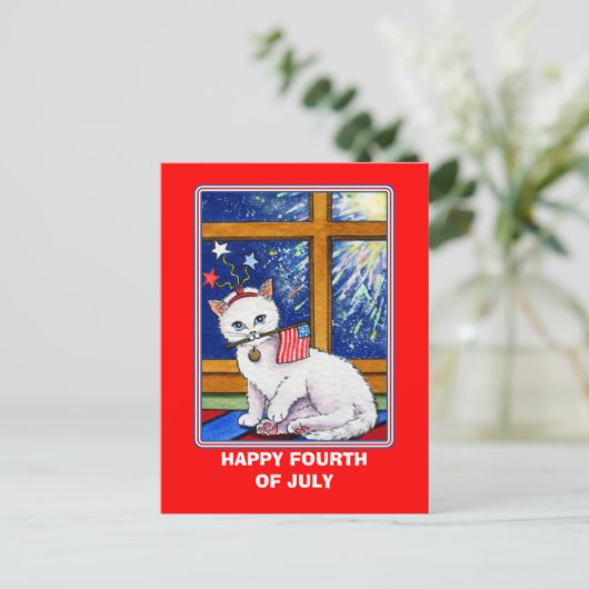 Juli vierde kat briefkaart (Staand voorkant)