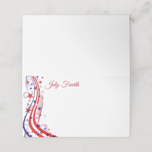 Juli Vierde Naam Plaats Kaart (Buitenkant ongevouwen)