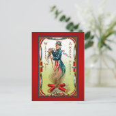  juli Vierde Oom Sam USA Briefkaart (Staand voorkant)