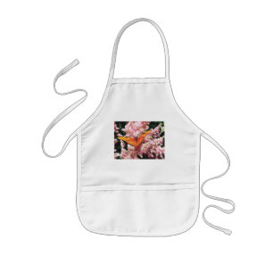 Julia Butterfly op roze bloemen Kinder Schort