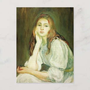 Julia Daydreaming door Berthe Morisot Ansichtkaart Briefkaart