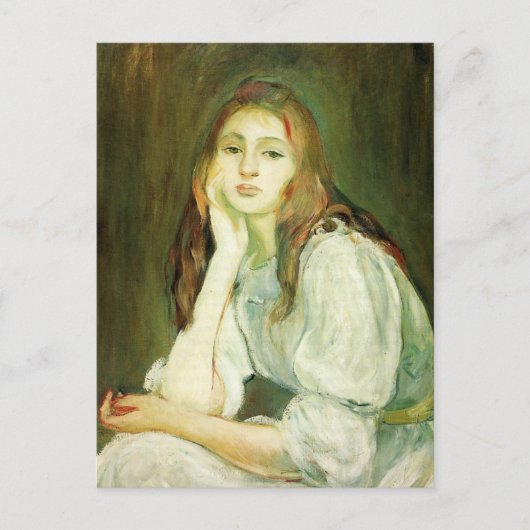 Julia Daydreaming par Berthe Morisot Carte postale (Devant)