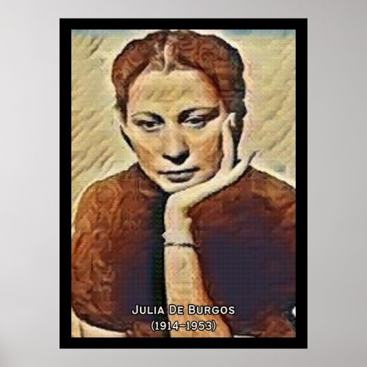 Julia De Burgos Poster vintage (Devant)