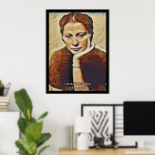 Julia De Burgos Poster vintage (Bureau à domicile)