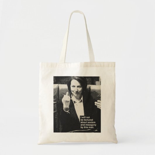 Julia Gillard Famous Speech Art Tote Bag (Voorkant)